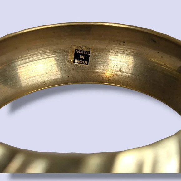 (2/$20) Brass Closed Bangle Bracelet - Picture 5 of 6